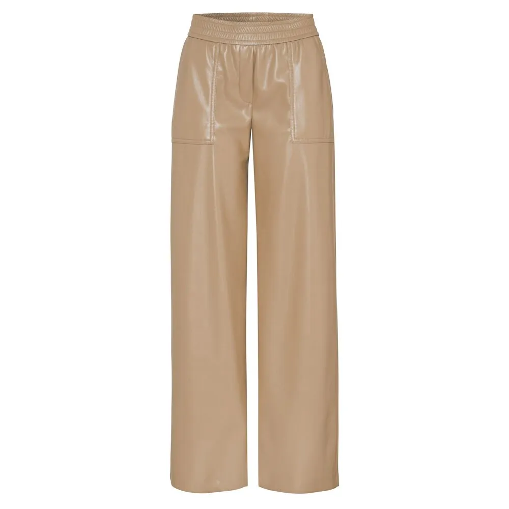 Mara_wide_leg_369 – Broek van Rosner met lederlook
